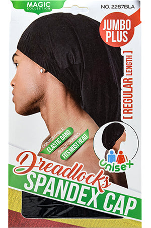 MAGIC COLLECTION Dread Locks Spandex Cap-Regular Black, Sareya Beauty Sypply store in calgary Alberta